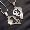 Urthn Heart Four Leaf Love Chain Pendant- 1404886 (Pack Of 6)