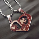 Urthn Heart Four Leaf Love Chain Pendant- 1404886 (Pack Of 6)