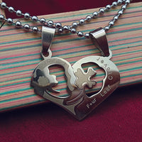 Urthn Heart Four Leaf Love Chain Pendant- 1404886 (Pack Of 6)