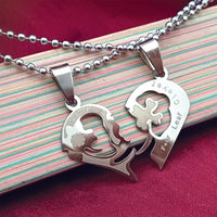 Urthn Heart Four Leaf Love Chain Pendant- 1404886 (Pack Of 6)