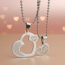 Urthn Heart Shape Love Chain Pendant- 1404888 (Pack Of 6)