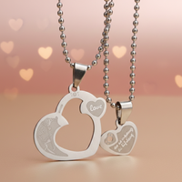 Urthn Heart Shape Love Chain Pendant- 1404888 (Pack Of 6)