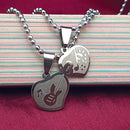 Urthn Music Lover Heart And Guitar Chain Pendant- 1404890 (Pack Of 6)