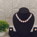 Urthn Rose Gold Plated Austrian Stone Necklace Set