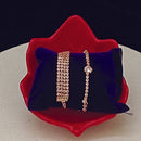 Urthn Rose Gold Plated Crystal Bracelet Combo