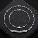 Urthn Silver Plated Crystal Stone Bracelet(Pack of 6)