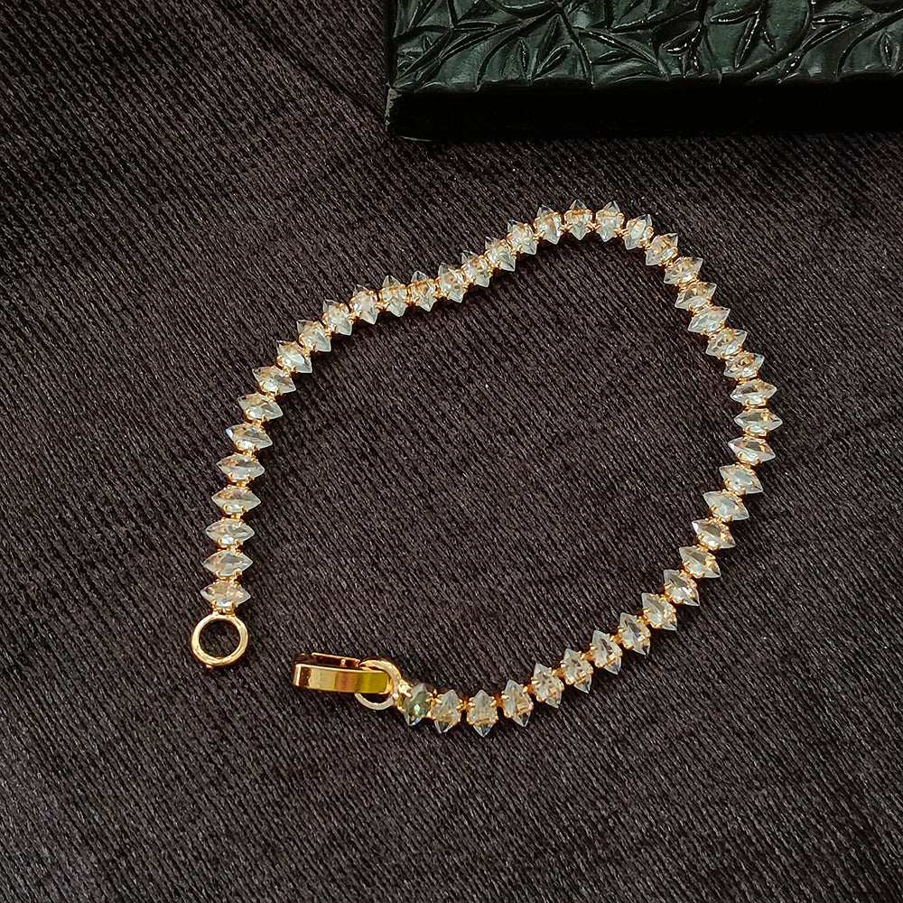 Urthn Rose Plated AD Stone Bracelet
