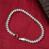 Urthn Silver Plated AD Stone Bracelet