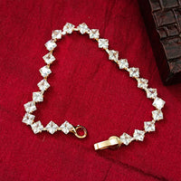Urthn Rose Plated AD Stone Bracelet