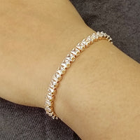 Urthn Rose Plated AD Stone Bracelet