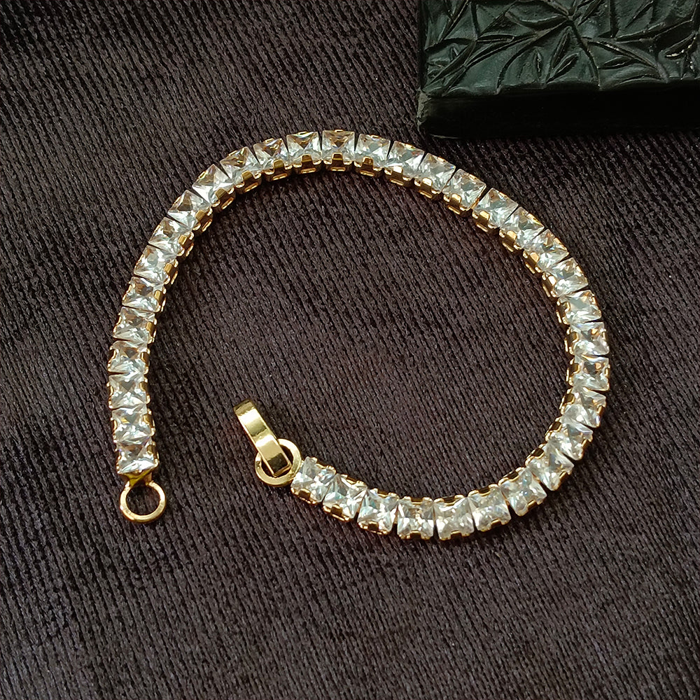 Urthn Rose Plated AD Stone Bracelet