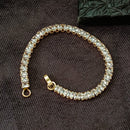 Urthn Rose Plated AD Stone Bracelet