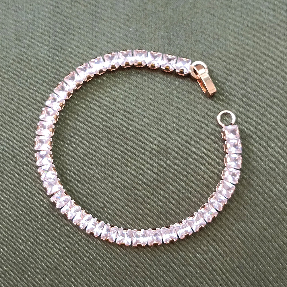 Urthn Rose Plated AD Stone Bracelet