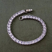 Urthn Silver Plated AD Stone Bracelet