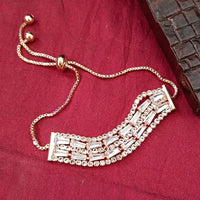 Urthn Rose Plated AD Stone Bracelet