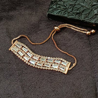 Urthn Rose Plated AD Stone Bracelet