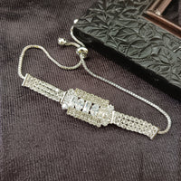 Urthn Silver Plated AD Stone Bracelet