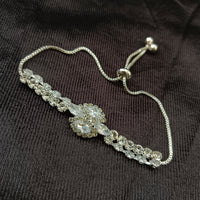 Urthn Silver Plated AD Stone Bracelet