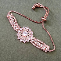 Urthn Rose Plated AD Stone Bracelet