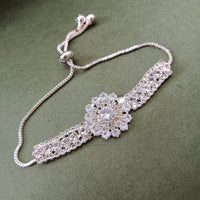 Urthn Silver Plated AD Stone Bracelet