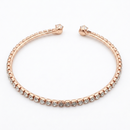 Urthn Rose Gold Plated Plated Sparkling Austrian Stone Bracelet For Women(Pack of 12)