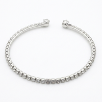 Urthn Rose Gold Plated Sparkling Austrian Stone Bracelet For Women (Set of 6)