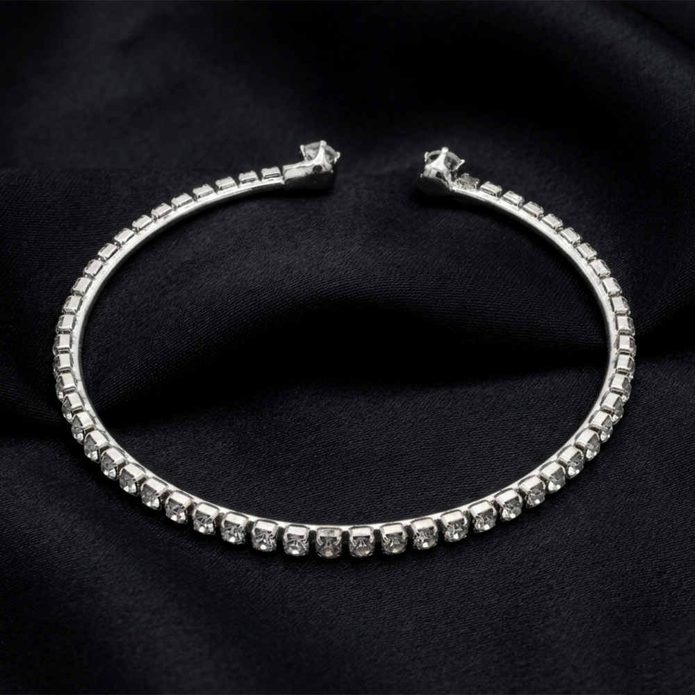 Urthn Rose Gold Plated Sparkling Austrian Stone Bracelet For Women (Set of 6)