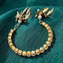 Urthn Gold Plated Sparkling Austrian Stone Bracelet For Women