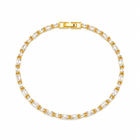 Urthn Dazzling American Diamond Gold Plated Bracelet | Trendy Festive & Party Wear(Pack of 3)