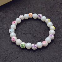 Urthn OM White Beads Bracelet (Pack Of 6)
