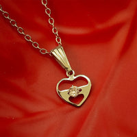 Urthn Heart shape Rose Gold-Plated Chain Pendant(Pack of 12)