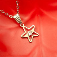 Urthn Trendy Star shape Rose Gold-Plated Chain Pendant(Pack of 12)