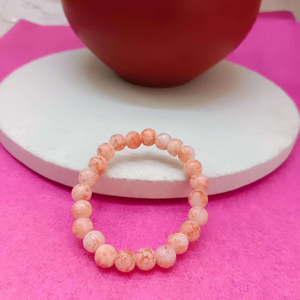 Urthn Orange Glass Beads Bracelet