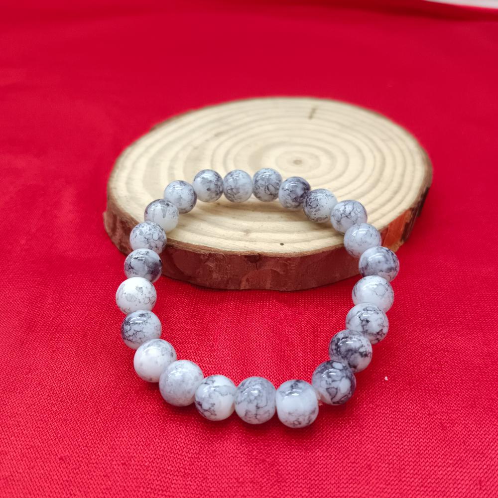 Urthn Grey Glass Beads Bracelet