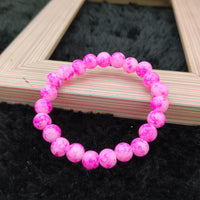 Urthn Pink Glass Beads Bracelet