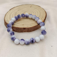 Urthn Navy Blue Glass Beads Bracelet