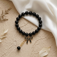 Urthn Gold Plated Beads Bow Stylish Bracelets