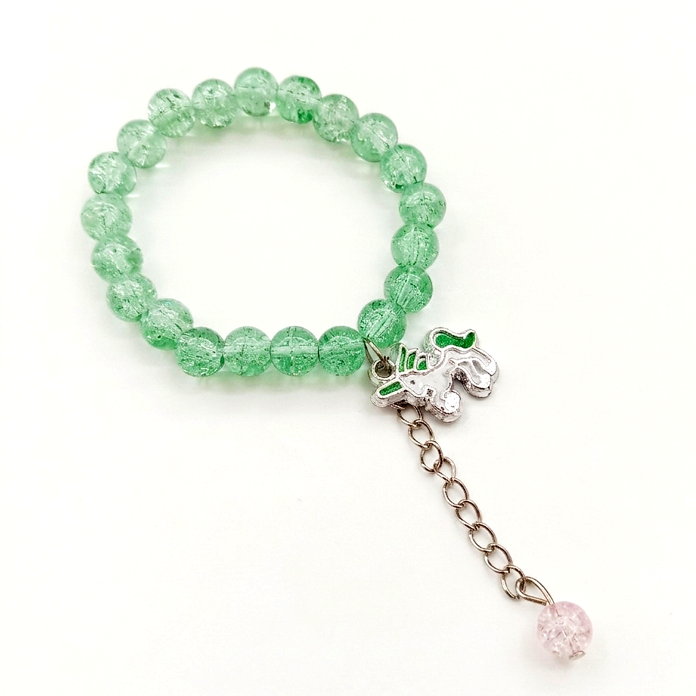 Urthn Crackle Beads And Charms Stylish Bracelets For Kids  (Set of 6)
