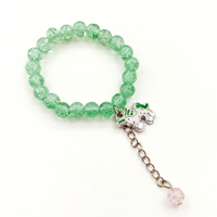 Urthn Crackle Beads And Charms Stylish Bracelets For Kids  (Set of 6)
