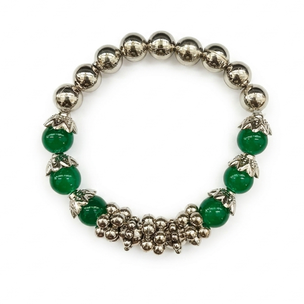 Urthn Green Beads Stylish Bracelets for Women