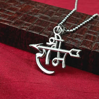 Urthn " Shree Ram " Silver Chain Pendant (Pack Of 6)
