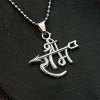 Urthn " Shree Ram " Silver Chain Pendant (Pack Of 6)