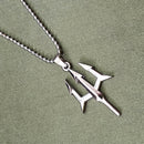 JewelMaze Trishul  Chain Pendant For Men