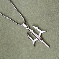 JewelMaze Trishul  Chain Pendant For Men