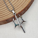 JewelMaze Trishul  Chain Pendant For Men