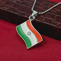 Urthn India Flag Chain Pendant For Men (Pack Of 6)