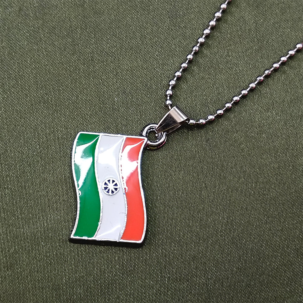 Urthn India Flag Chain Pendant For Men (Pack Of 6)