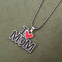 JewelMaze " I Love Mom " Chain Pendant