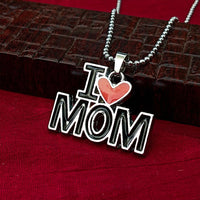 Urthn " I Love Mom " Chain Pendant