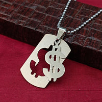 JewelMaze Dollar Symbol Chain Pendant For Men